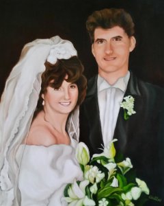 Wedding Oil Portrait