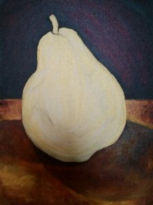 Comice Green Pear Painting